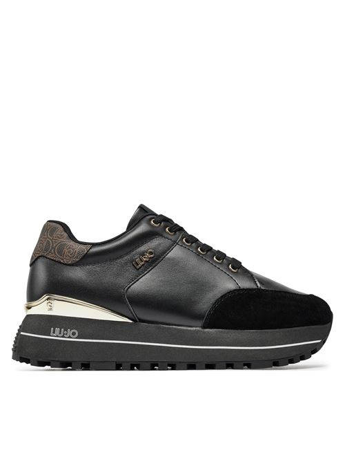 LIU JO MAXI WONDER 84 - SNEAKER CALF LEATHER/COW SUE LIU JO | BF4095PX545/22222